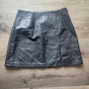 Oak+Fort Vegan Leather Skirt